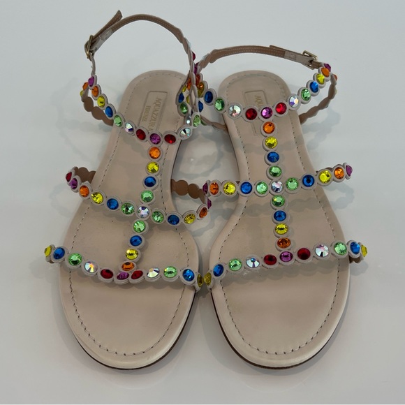 AQUAZZURA MULTI COLOR SANDALS SIZE 8 - Picture 7 of 16